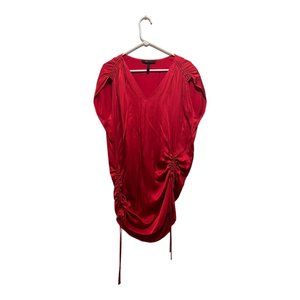 BCBG Max Azria Red Asymmetrical Short Dress, Size Small
